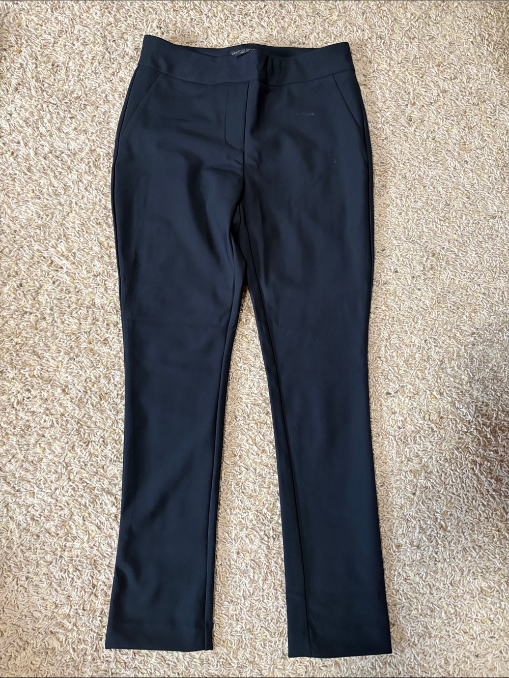 Christian Siriano Black Tailored Ponte Pants